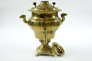 Antique Brass Persian Samovar Early 20th Century with Stamps