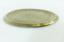 Load image into Gallery viewer, Middle Eastern Brass Plate w/ copper silver and highlights
