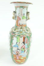 Load image into Gallery viewer, Pair of Antique Chinese Famille Rose Porcelain Vases
