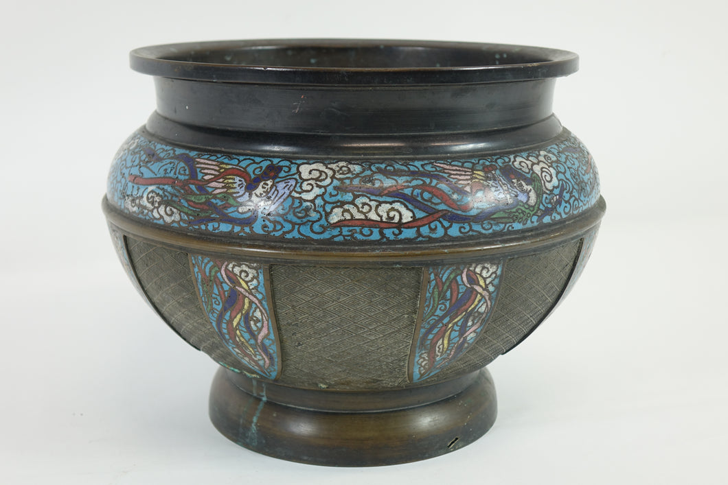 Antique Chinese Bronze Cloisonne Vase