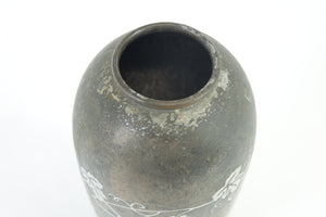 Ceramic Vase w/ Silver Inlay