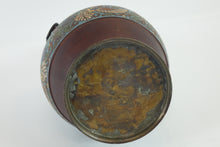 Load image into Gallery viewer, Antique Chinese Bronze Cloisonne Vase w/ two handles
