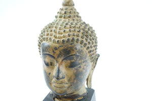 Antique Bronze Buddha Head
