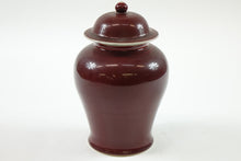 Load image into Gallery viewer, Antique Oxblood Red Chinese Porcelain Jar with Top - Signed Sang Dde Boeuf
