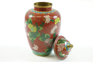 Early 20th Century Chinese Cloisonne Vase w/ top