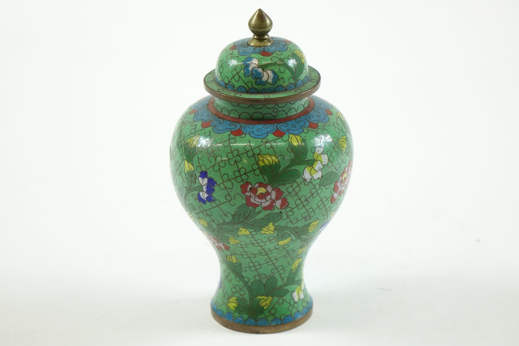 Early 20th Century Chinese Cloisonne Vase w/ top