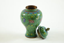 Load image into Gallery viewer, Early 20th Century Chinese Cloisonne Vase w/ top
