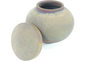 Multi Color Pottery Jar w/ Top