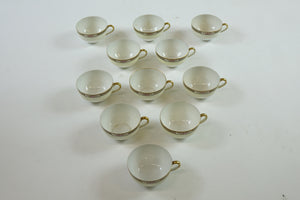 Antique Noritake M China HAVERFORD Pink Rose Gold Trim Dinnerware Set - 59 Piece