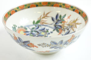 Antique Japanese Bowl with Floral Design