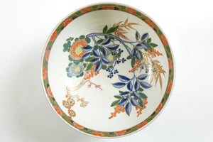Antique Japanese Bowl with Floral Design