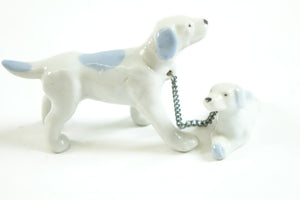 Pair of Porcelain European Dogs Figurines