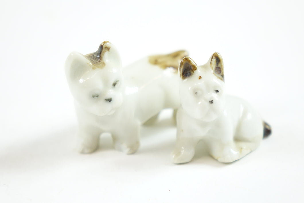 Pair of Porcelain European Dogs Figurines