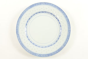 Vintage Chinese Blue and White Porcelain Plates, Marking on the Bottom - Set of