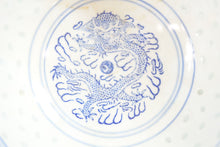 Load image into Gallery viewer, Vintage Chinese Blue and White Porcelain Bowl with Dragon Design, Marking on the Bottom
