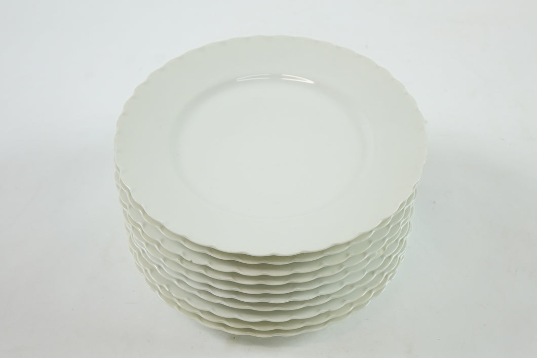 Haviland France Ranson White Dinner Plates Antique - Set of 10