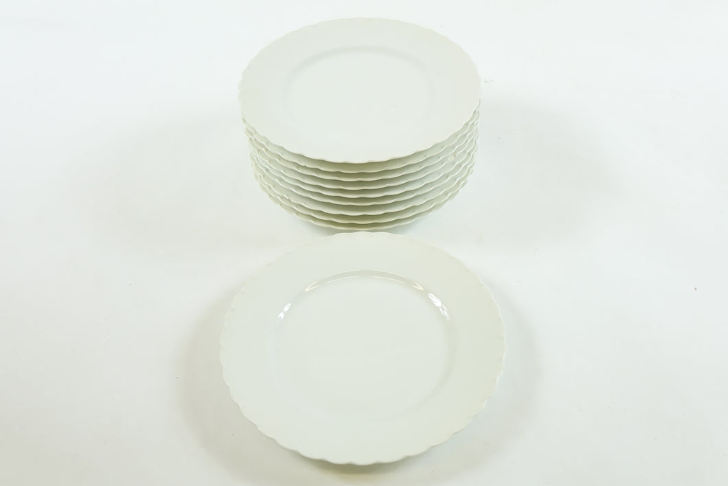 Haviland France Ranson White Dinner Plates Antique - Set of 10