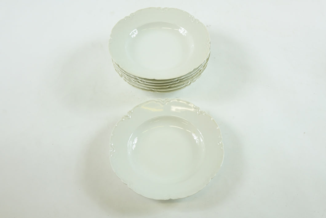 Haviland France Ranson White Bowls Antique - Set of 7