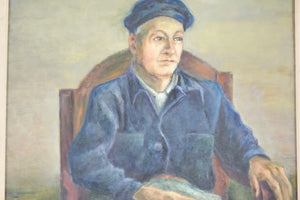 Portrait, Original Oil Painting by N. Goodman, Signed 1951
