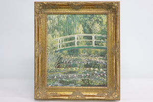 Claude Monet's Water Lilies & Japanese Bridge, Print of original Oil on Canvas