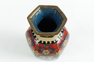 Antique Far East Hexagonal Cloisonne