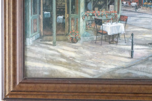 Cafe, Print of original Oil Painting on Canvas, Signed