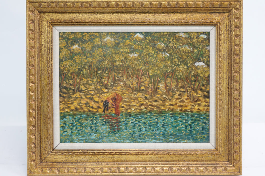 Woman at the Water, Original Oil on Canvas, Signed