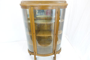 French Corio Cabinet With Curved Glass (38" x 11" x 61.5")