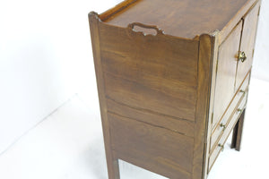 Beautiful Antique All Wood Side Table With Drawers (22" x 16" x 32")