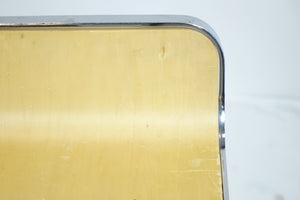 Modern Maple Chrome Barstool (17" x 14" x 31")