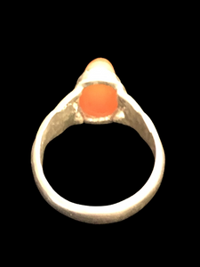Orange Kufi Ring Size 9.5