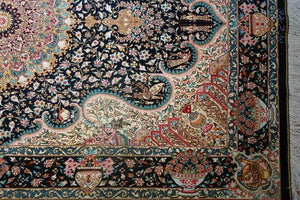 Very fine Persian Silk Qum - 4.11'  3.3'