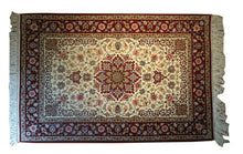 Load image into Gallery viewer, Very fine Persian Isfahan Silk &amp; Wool - 5.1&#39;  3.5&#39;
