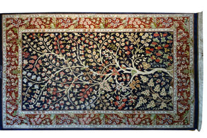 Very fine Persian Silk Qum - 2.7'  3.11'
