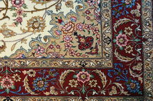 Load image into Gallery viewer, Very fine Persian Isfahan Silk &amp; Wool - 5.3&#39;  3.6&#39;
