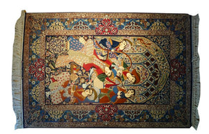 Very fine Persian Isfahan Silk & Wool - 5.5'  3.5'