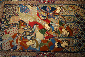 Very fine Persian Isfahan Silk & Wool - 5.5'  3.5'