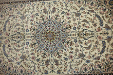 Load image into Gallery viewer, Very fine Persian Isfahan Silk &amp; Wool - 6.3&#39;  4.2&#39;
