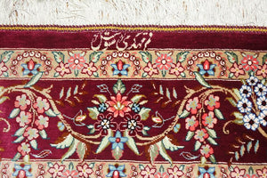 Very fine Persian Silk Qum - 6.7'  4.6'