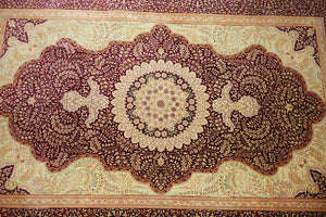 Very fine Persian Silk Qum - 6.6'  4.2'