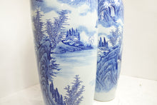 Load image into Gallery viewer, A Pair of Very Large Blue and White Chinese Porcelain Vases Marking on the Body
