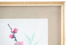 Load image into Gallery viewer, Asian Bird &amp; Flora, Original Watercolor Painting on Paper, Signed
