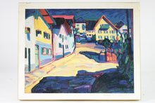 Load image into Gallery viewer, Colorful Village Print of Original Oil Painting on Paper Signed
