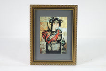 Load image into Gallery viewer, Persian Portrait of a Maiden Mixed Media Print Signed by Ovissi
