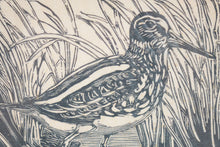 Load image into Gallery viewer, Bird in Reed Original Relief Print on Paper Signed
