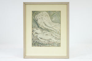 Those Watching Those Asleep, Pastel Colored Lithograph