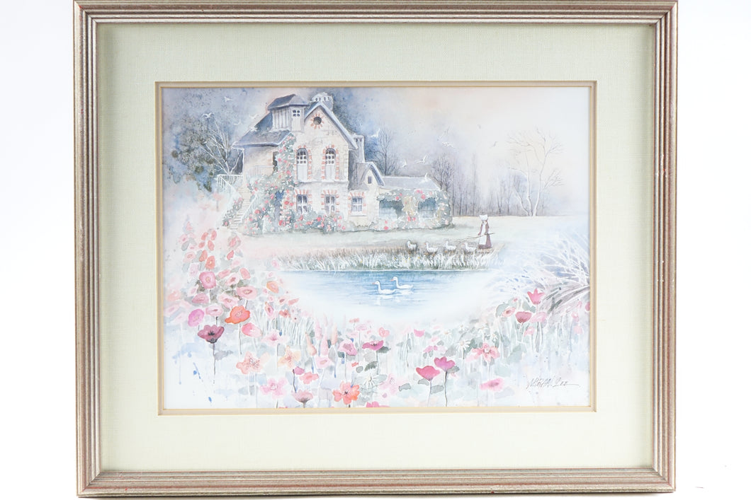 Farmhouse Print of Original Watercolor on Paper Signed