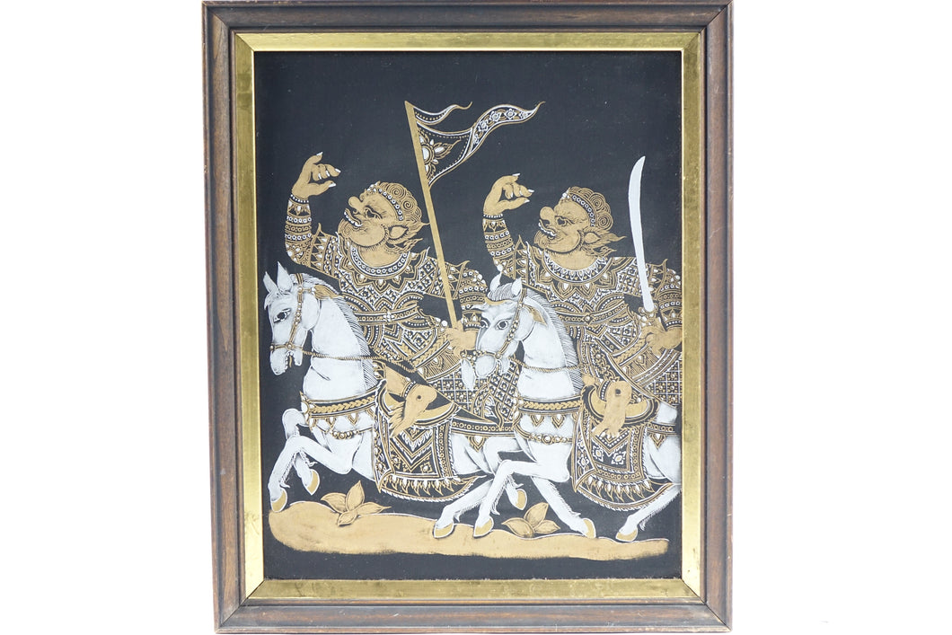 Adorned soldiers Tabat Original Painting on Silk