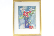 Load image into Gallery viewer, Flowers &amp; Vase Original Watercolor on watercolor paper
