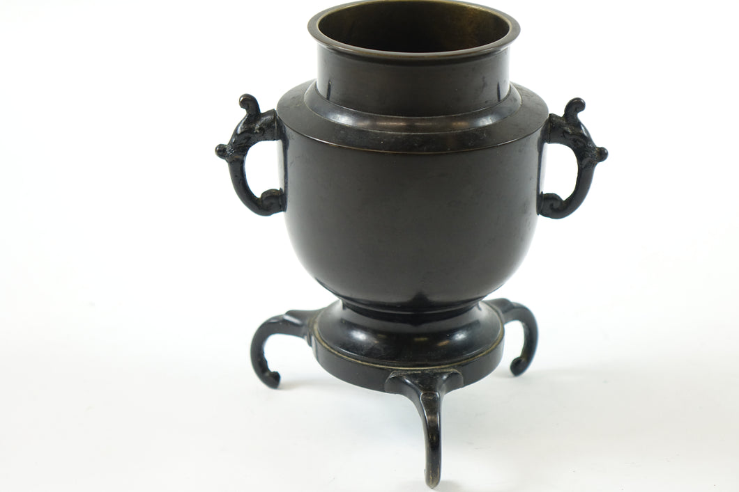 Japanese Bronze Tripod Vase